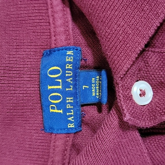Kids Polo by Ralph Lauren Shirt, Maroon, Size 7, Pre-owned EUC - Picture 5 of 7